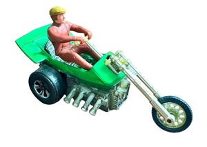 lot 9C image: Vintage 1970s Speed Steed Rrrumbles Chopcycles Die-Cast Toy Motorcycle