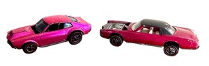 lot 91HW image: Pair of Vintage Hot Wheels Redline Cars Mighty Maverick and Custom Eldorado