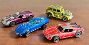 lot 92HW image: Set of 4 Vintage Redlines Hot Wheels Diecast Cars