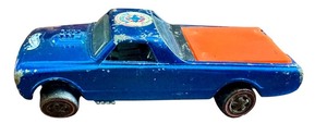 lot 104 image: 1968 Hot Wheels Redlines Custom Fleetside Blue with Orange Cover