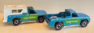 lot 152 image: Set of 2 Vintage Hot Wheels Redlines Backwoods Bomb Camping Trucks