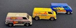 lot 156 image: Set of 3 Vintage Hot Wheels Super Vans with Paramedic Ambulance
