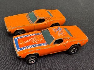 lot 172 image: Pair of Vintage Hot Wheels Dixie Challenger Die-Cast Cars