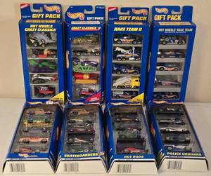 lot 16K image: LR - Collection of 8 Hot Wheels 5-Car Gift Packs Assorted Themes