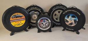 lot 31K image: LR - Set of 5 Vintage Mattel Hot Wheels Super Rally Car Carrying Cases