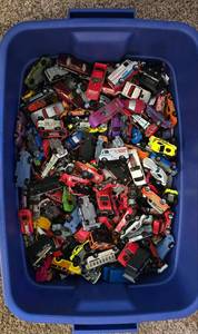 lot 89K image: LR - Large Bin of Assorted Used Die-Cast Toy Cars