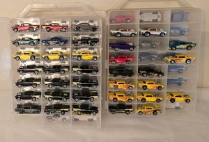 lot 117K image: DR - Pair of Double-Sided Storage Cases with Hot Wheels Car Collection