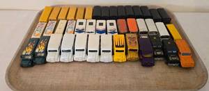 lot 161KK image: K - Collection of 33 Vintage Diecast School Bus Toy Vehicles