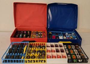 lot 165K image: K - Lot of 3 Vintage 24-Car Carrying Cases with Assorted Die-Cast Toy Cars