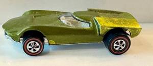 lot 194 image: Vintage Hot Wheels Redlines Turbofire in Metallic Neon Green