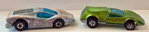 lot 198 image: Vintage Hot Wheels Redlines Tri-Baby and Large Charge Diecast Cars