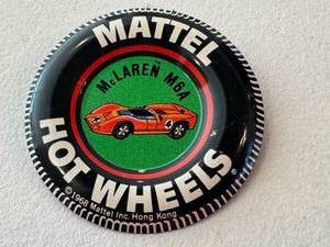 lot 201 image: Vintage Mattel Hot Wheels McLaren M6A Collectible Button