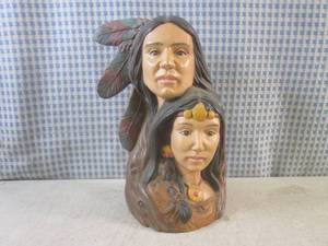 lot 134 image: (CNTR) Native American Couple Hand ...