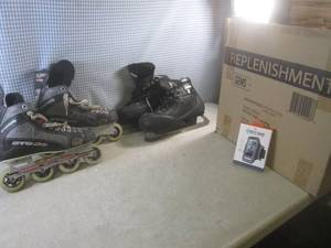lot 195 image: (BR3) Vintage Ice Skates, Inline Ro...
