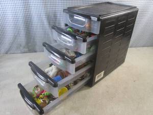 lot 198 image: (D-2) 5-Drawer Organizer Full of As...