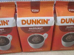 lot 250 image: (B-3) 3 Bags of Dunkin Hazelnut Gr...