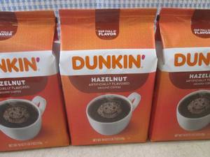 lot 252 image: (B-3) 3 Bags of Dunkin Hazelnut Gr...