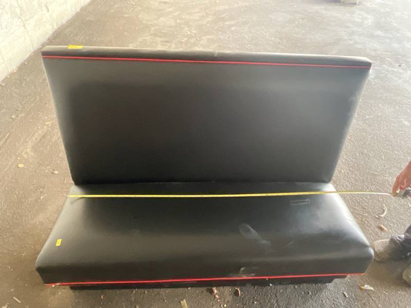 lot 1130 image: Red and Black Large Booth 53 L x 40.5 H
