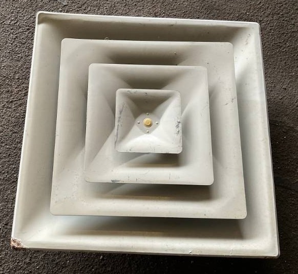 lot 1142 image: Steel Louvered Diffuser 24 x 24 x 6