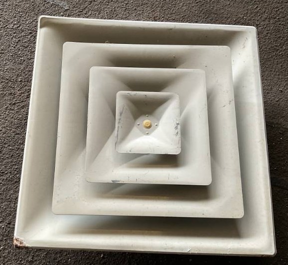 lot 1144 image: Steel Louvered Diffuser 24 x 24 x 6