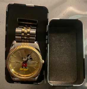 Authnetic Disney Mickey Mouse Mens Stainless Steel Watch
