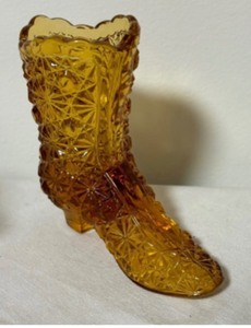 lot 97 image: Vintage Amber Glass Boot