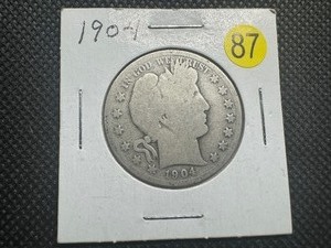 lot 87 image: 1904 Barber Half Dollar