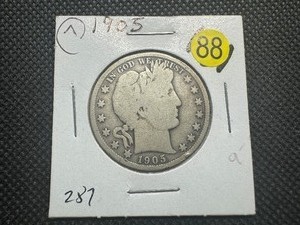 lot 88 image: 1905 Barber Half Dollar