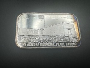 lot 40 image: 1 Oz. Silver USS Arizona Pearl Harbor Silver Round