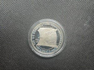 lot 48 image: 1987-S Proof Constitution Commemorative Silver Dollar