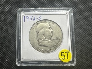 lot 57 image: 1952-S Silver Franklin Half Dollar