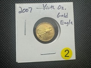 2007  $5.00 Gold Eagle (1/10 Ounce) of .999 Gold