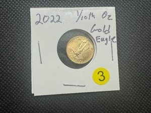2022  $5.00 Gold Eagle (1/10 Ounce) of .999 Gold