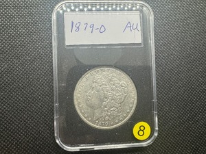 lot 8 image: 1879-O Morgan Silver Dollar Marked AU When Purchased
