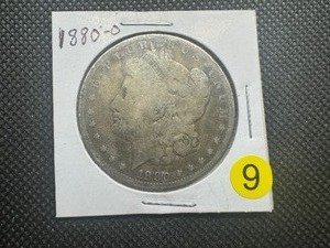 lot 9 image: 1880-O Morgan Silver Dollar