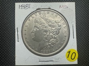 lot 10 image: 1881 Morgan Silver Dollar Marked MS When Purchased