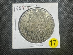 lot 17 image: 1889-O Morgan Silver Dollar