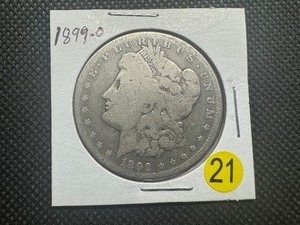 lot 21 image: 1899-O Morgan Silver Dollar