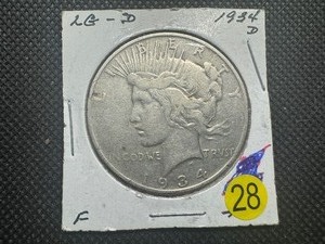 lot 28 image: 1934-D Peace Dollar