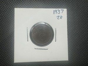 lot 95 image: 1937 3rd Reich Germany 2 Reichspfennig