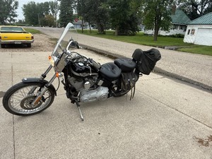 2003 Harley Davidson Soft Tail Standard Anniversary Edition with Lift, Helmets, Saddle Bags & Cover