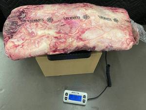 lot 1 image: Fresh 16 lb 9 oz DemKota Ranch Beef NY Strip Boneless Roll, Never Frozen