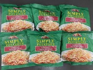 lot 32 image: Lot of 6 Simply Potatoes Shredded Hash Browns 20 oz Each
