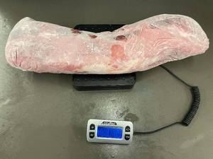 lot 104 image: Frozen Pork Loin Roast 7.9 lbs IOWA Pork