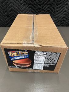 lot 200 image: Ball Park Flame Grilled Hamburger Beef Patty Box, 2.85 lb