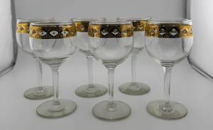 lot 26 image: Culver Valencia Wine Glasses Set of 6