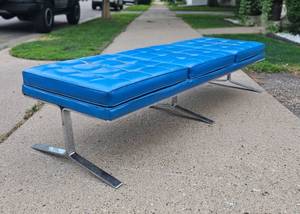 lot 70 image: Vintage MCM Blue Bench