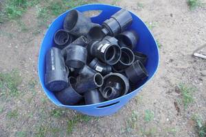 lot 33 image: Large Lot of Black ABS Plastic Fittings