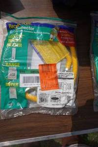 lot 134 image: Brass Craft Brand Gas Connecting Kit For Range, Water Heater & Dryer