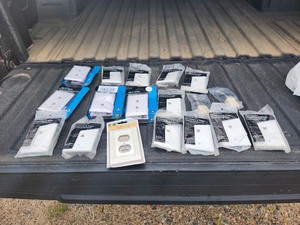 lot 112 image: Large Lot of Outlet & Phone Jack Plates